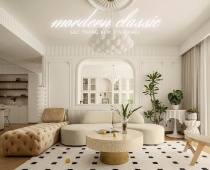 Căn Hộ Phong Cách Modern Classic Sự Kết Hợp Hoàn Hảo Giữa Nét Hiện Đại Và Hoa Văn Trần Tường