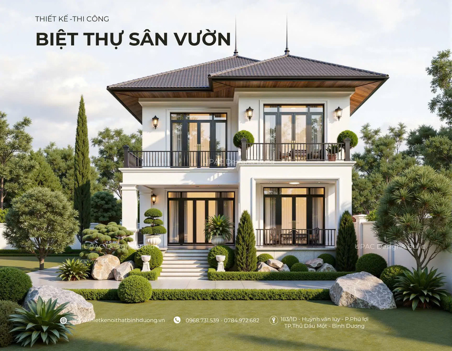 Thiết kế thi công biệt thự sân vườn Bình Dương