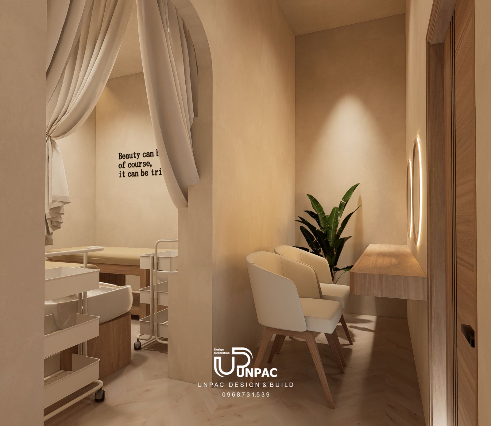 thiết kế thi công nội thất spa