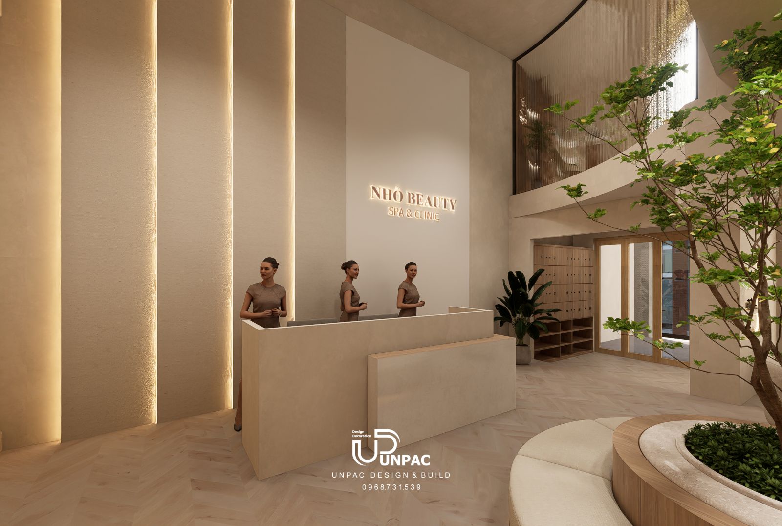 thiết kế thi công nội thất spa