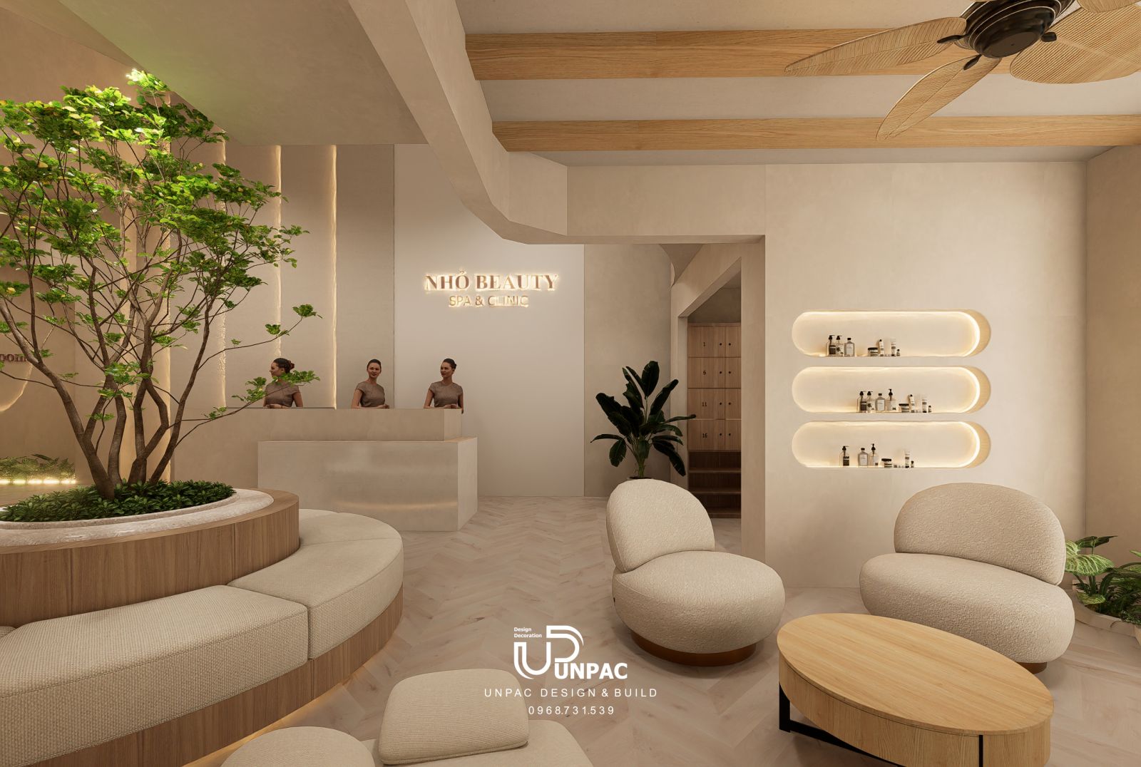 thiết kế thi công nội thất spa