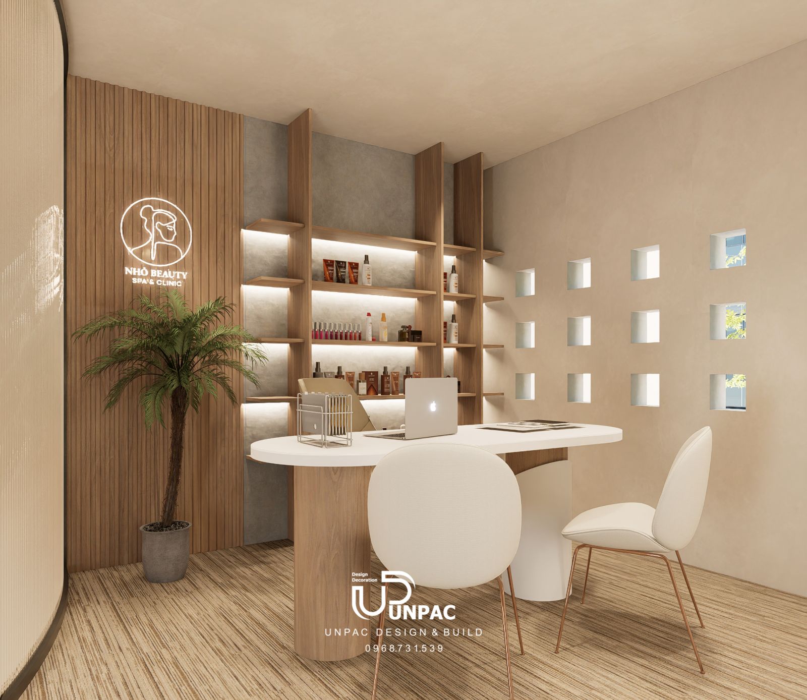 thiết kế thi công nội thất spa