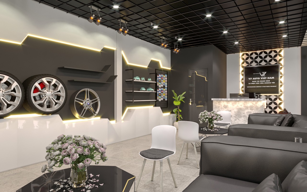 thiết kế showroom tại Dĩ An