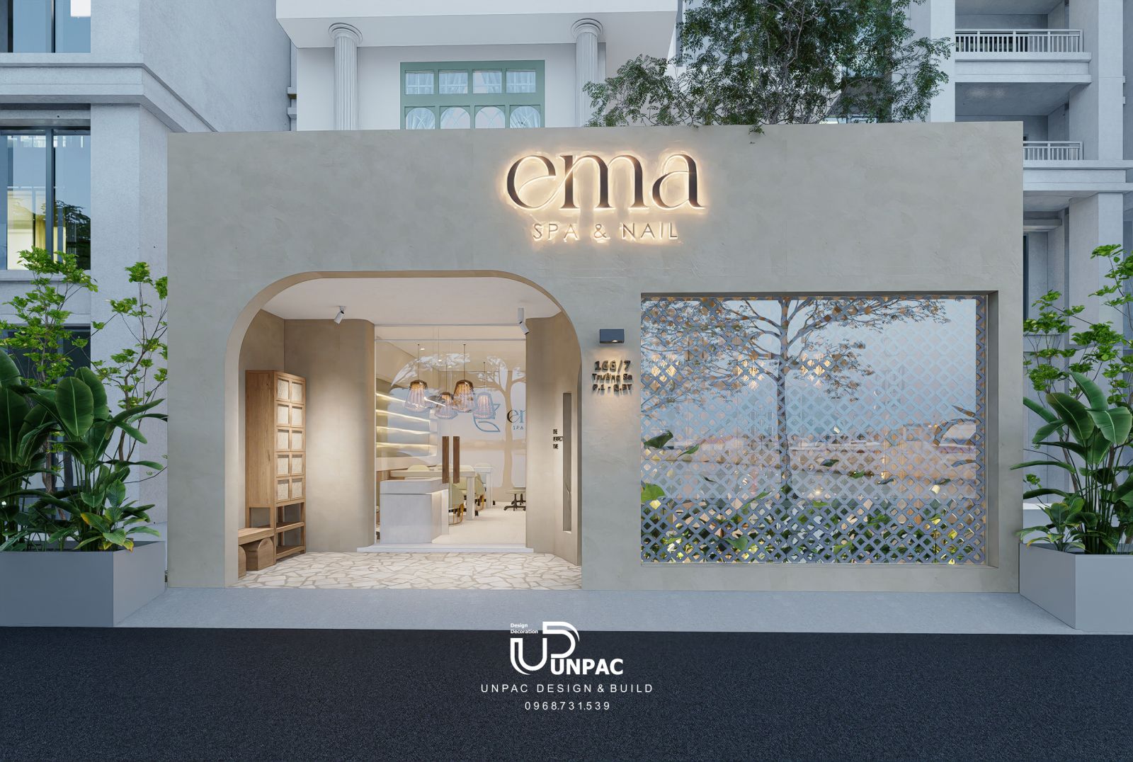 thiết kế nội thất spa tại Thuận Giao