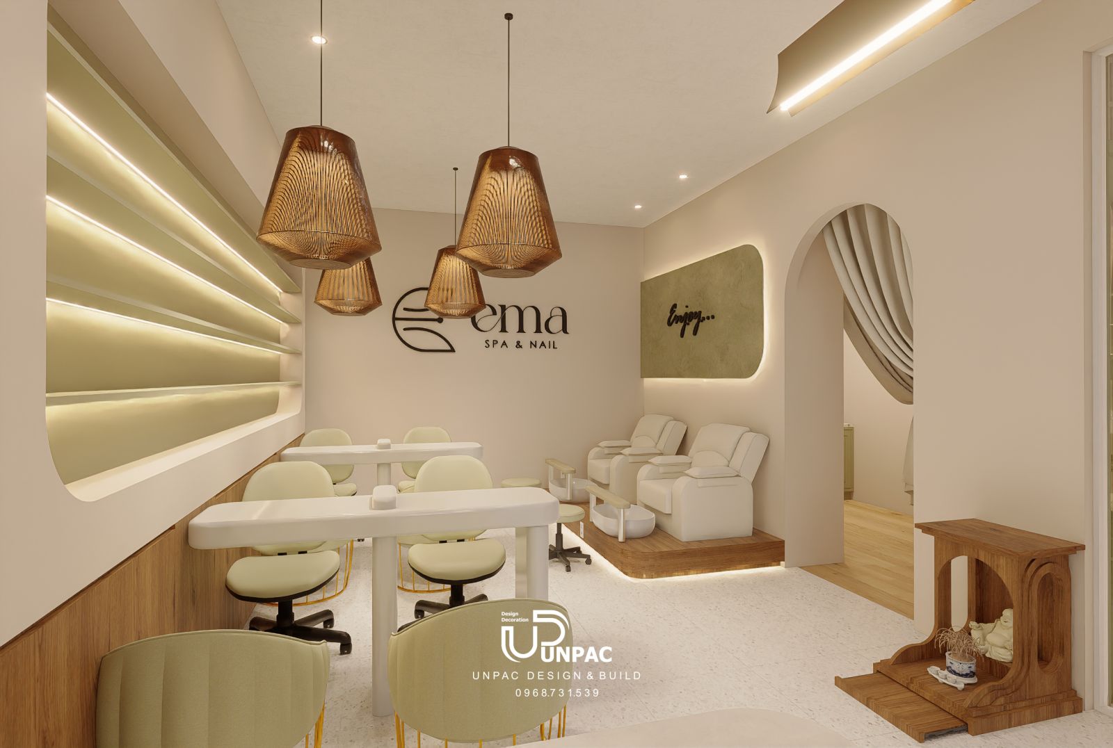 thiết kế nội thất spa tại Thuận Giao