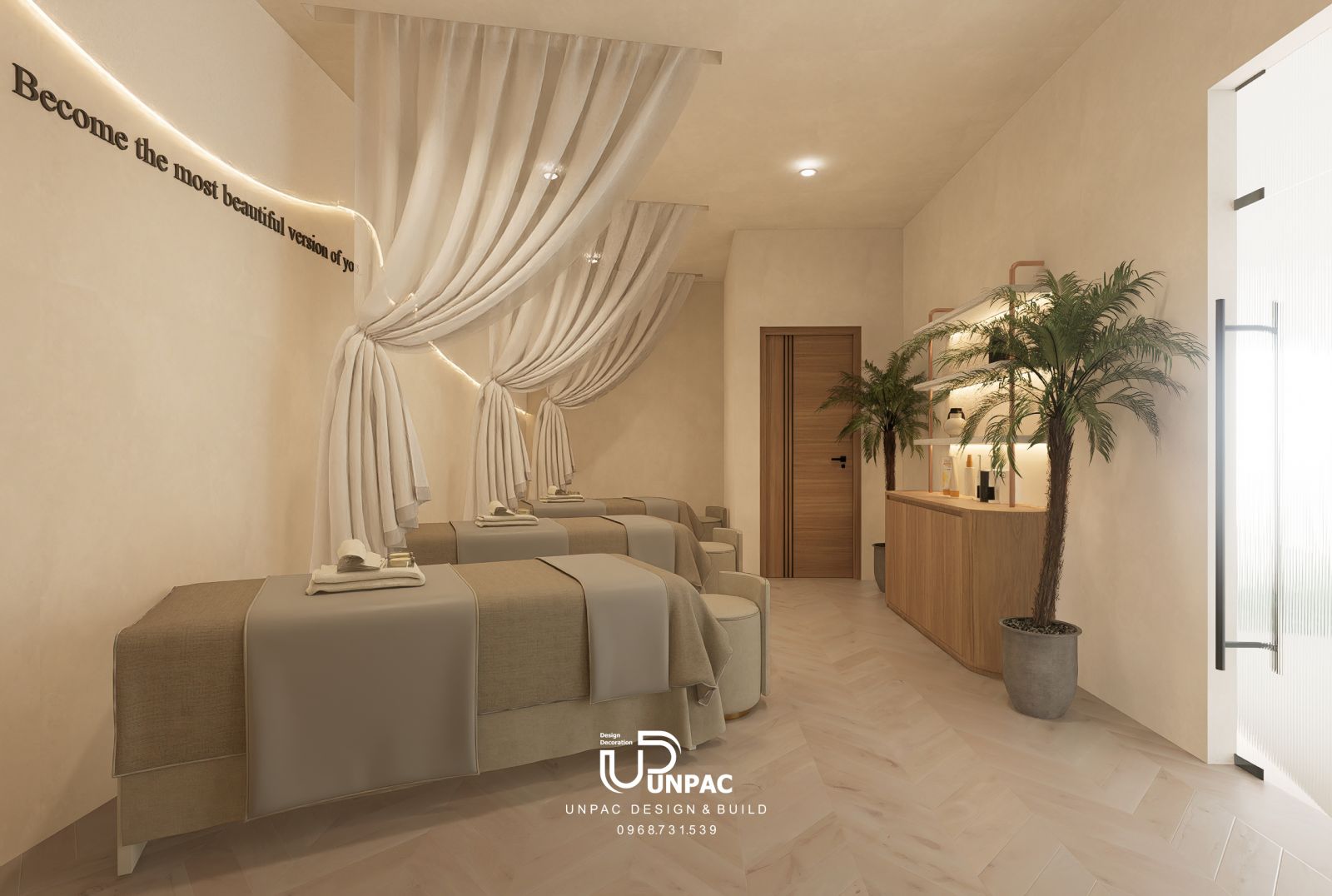 thiết kế nội thất spa tại Thuận Giao