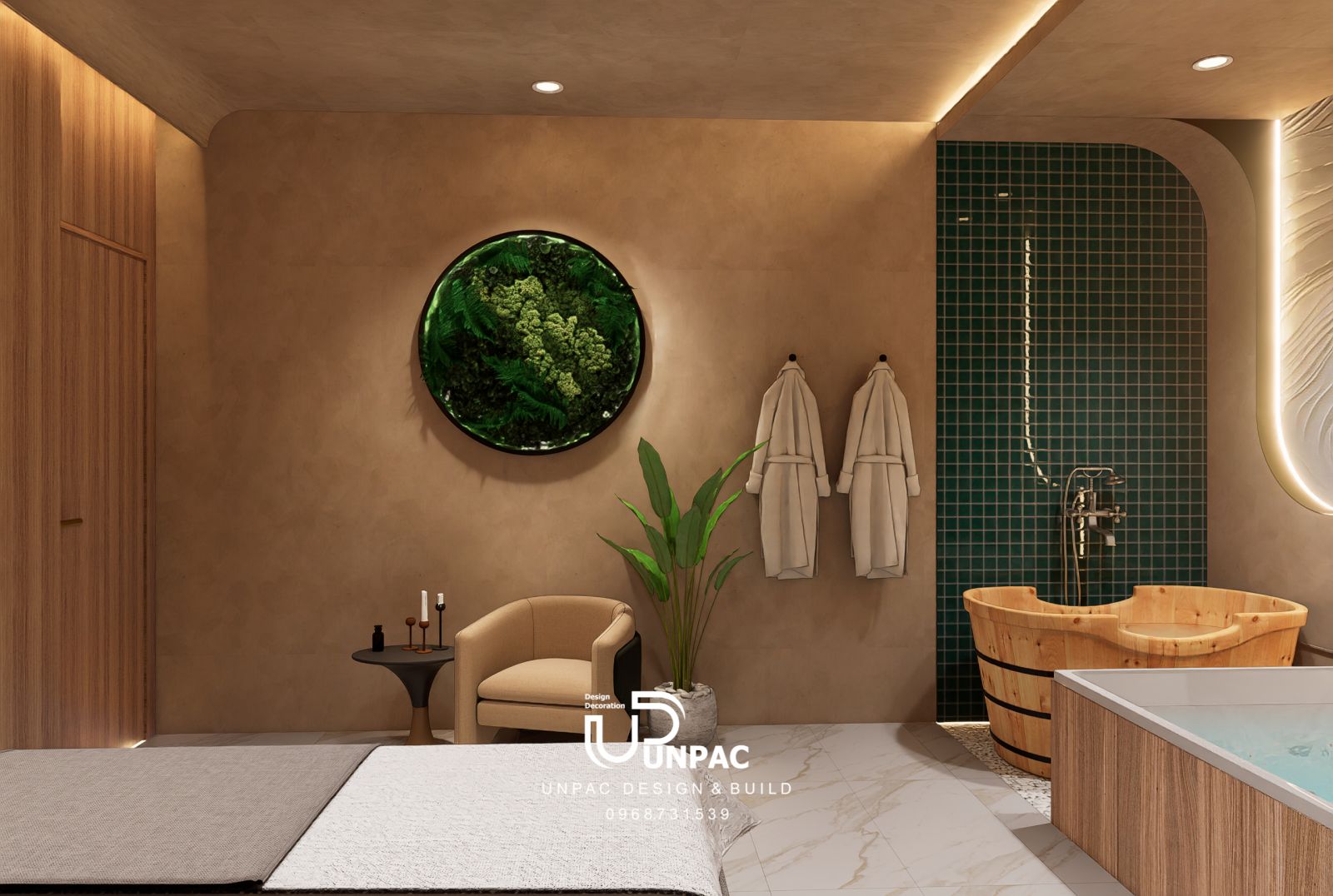 thi công nội thất spa tại Dĩ An