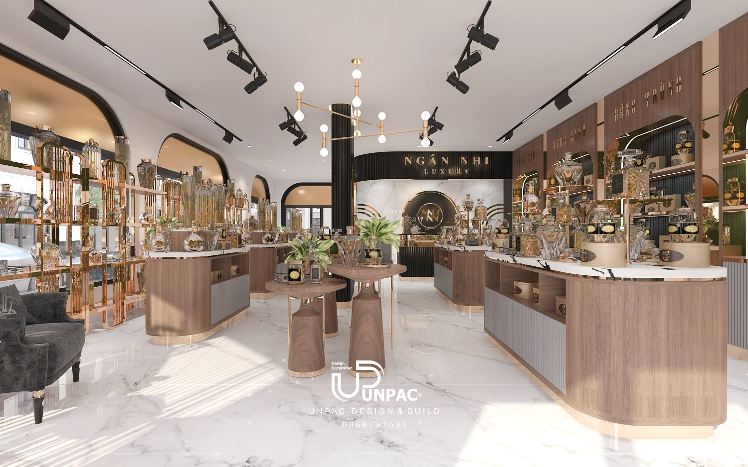 mẫu thiết kế thi công shop đẹp