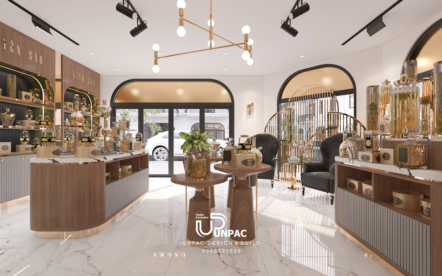 mẫu thiết kế thi công shop đẹp