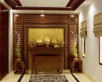 Thiết kế phòng thờ đẹp, đúng nguyên tắc và tôn nghiêm
