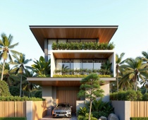 Thiết kế mặt tiền nhà phố hiện đại cực thu hút