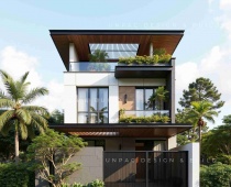 Khám phá nhà phố hiện đại ba tầng với thiết kế độc đáo