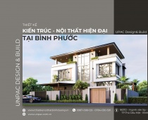 THIẾT KẾ KIẾN TRÚC VÀ NỘI THẤT CHO BIỆT THỰ HIỆN ĐẠI TẠI BÌNH PHƯỚC