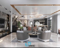 Thiết kế thi công nội thất villa Chơn Thành tại UNPAC là xu hướng