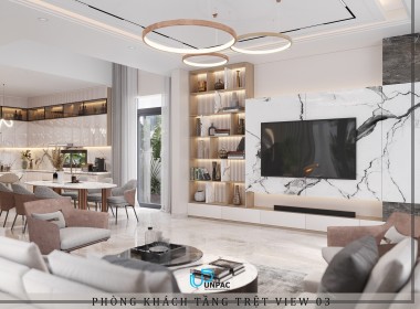 NỘI THẤT PHÒNG KHÁCH - BẾP MS YẾN 